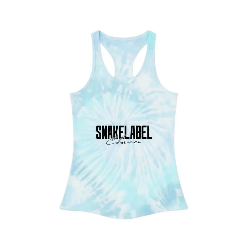 Trendy Tie Dye Racerback Tank Top with Slim Fit Design & Unique Dye Variations