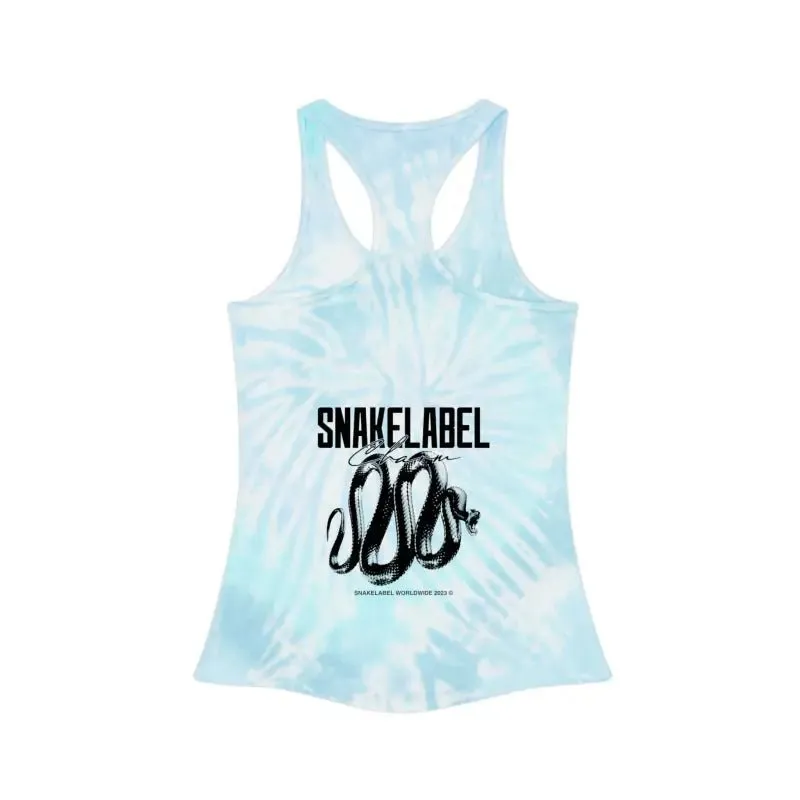 Trendy Tie Dye Racerback Tank Top with Slim Fit Design & Unique Dye Variations