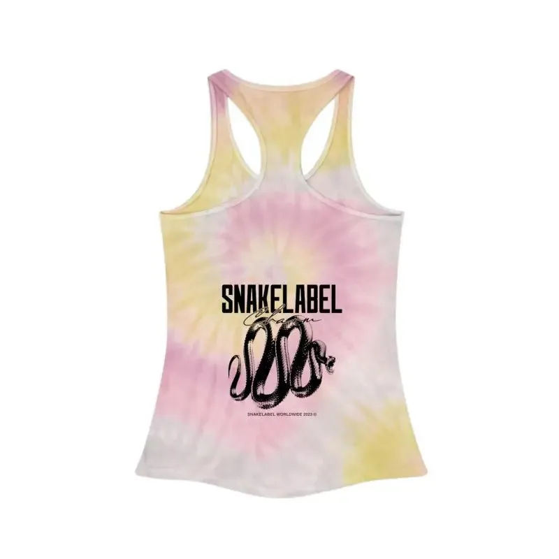 Trendy Tie Dye Racerback Tank Top with Slim Fit Design & Unique Dye Variations