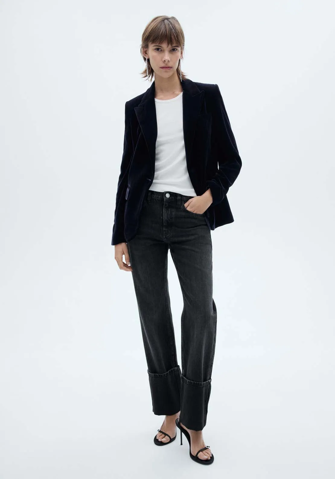 Velvet blazer - Dark Blue