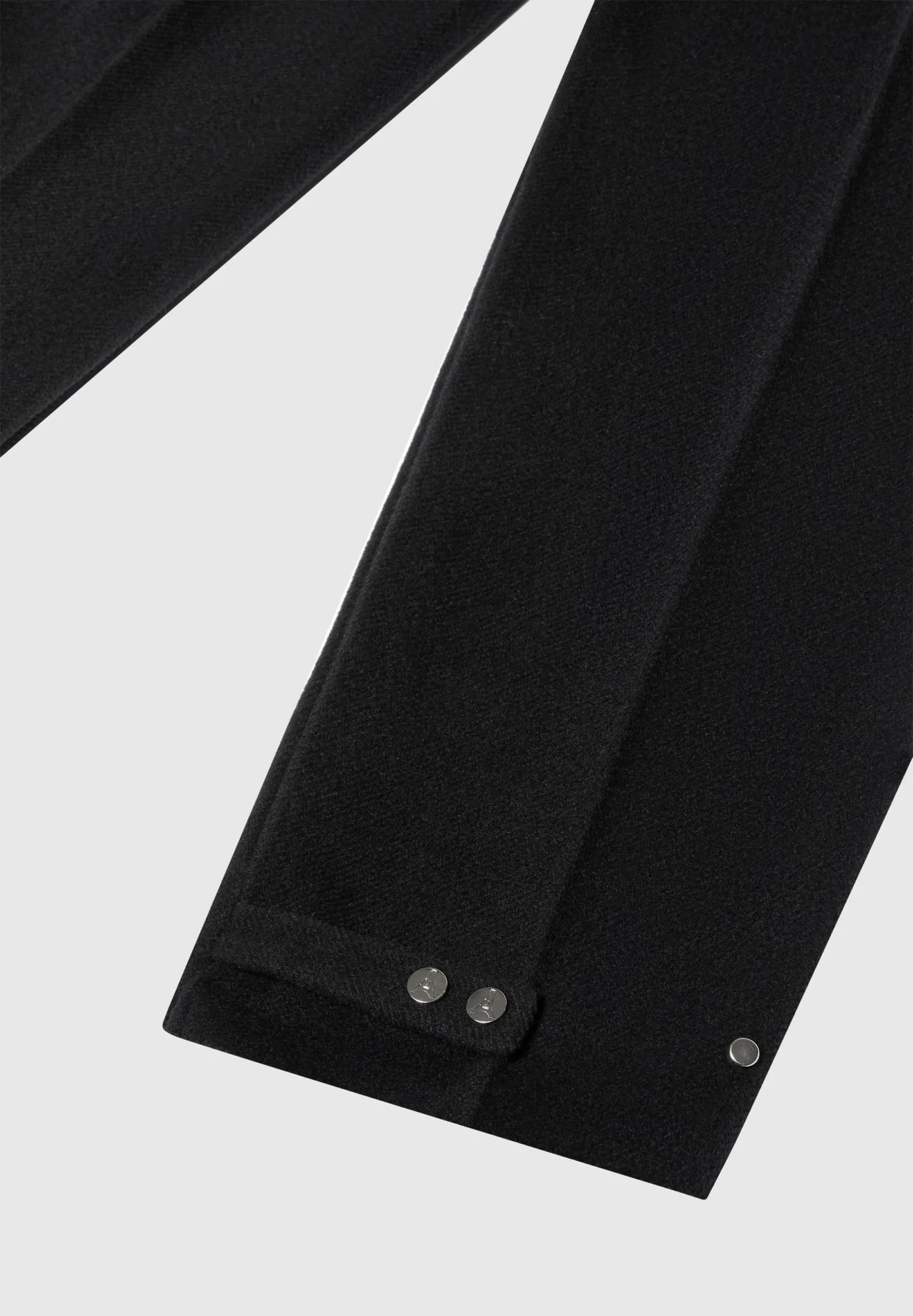 Wool Tailored Cargo Trousers - Black